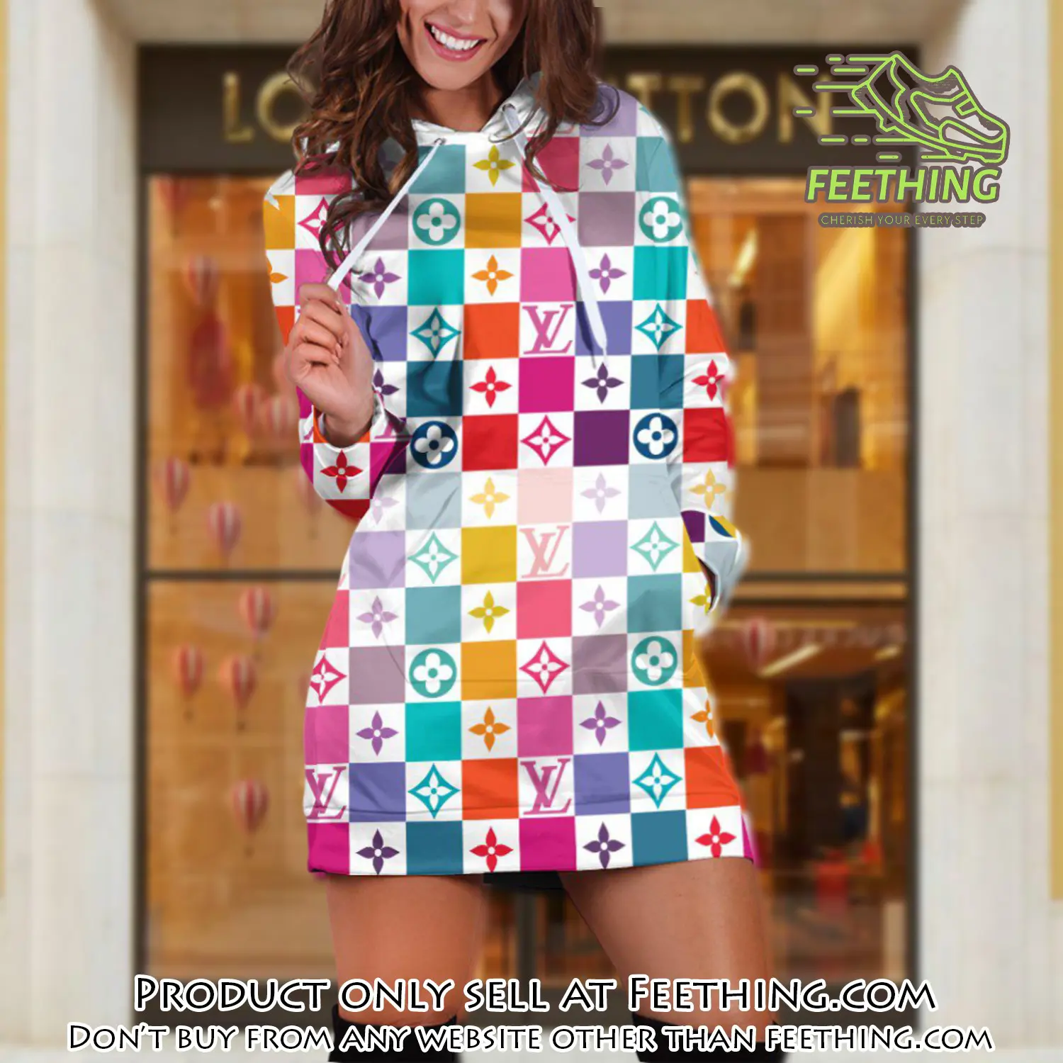 Lv premium luxury brand hoodie dress for women hdl1016 ft5653386